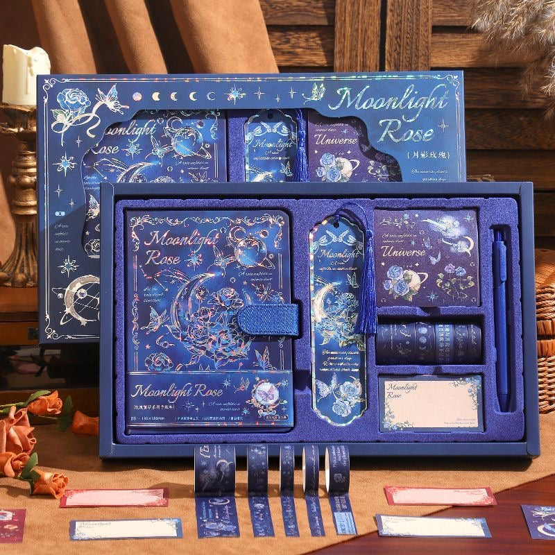 Butterfly Trail – Colorful Decorated Notebook Gift Set with Washi Tapes, Bookmarks & Stickers – Scrapbook Kit